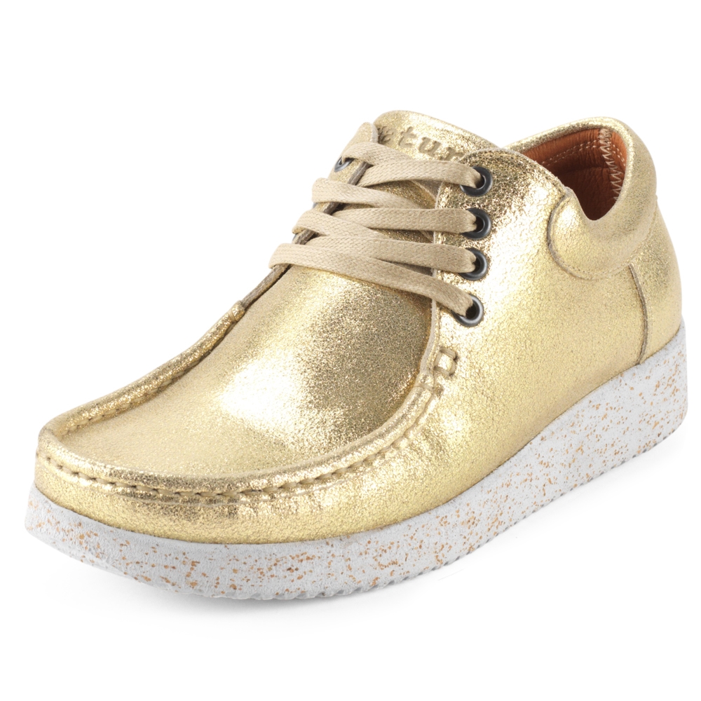 Anna Metallic Sko Gold Shop Nature Footwear Nyheder